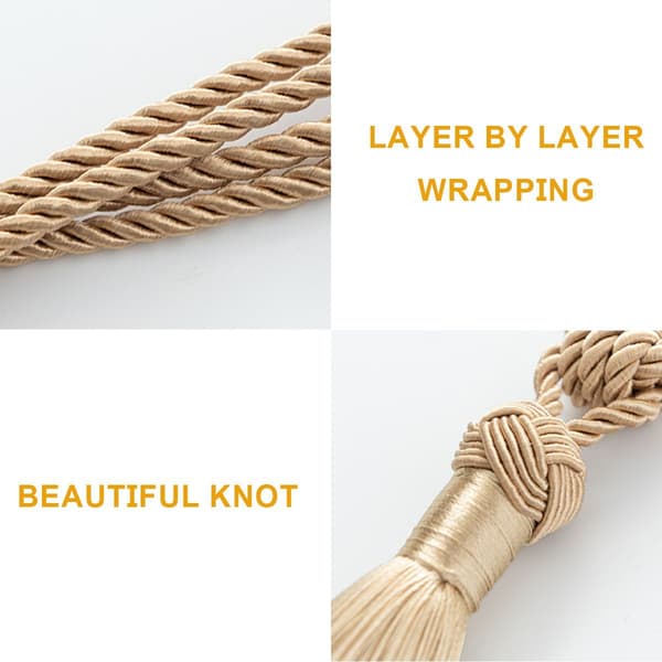 2-pack gardinbindningar tofsar draperi tie-backs rep handgjord Hol Style3 KLB