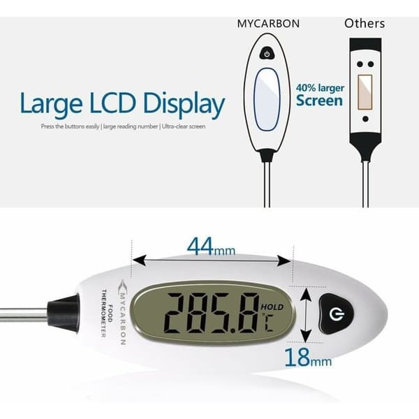 Matlagningstermometer, lång temperaturprob, digital kökstermometer, sofo