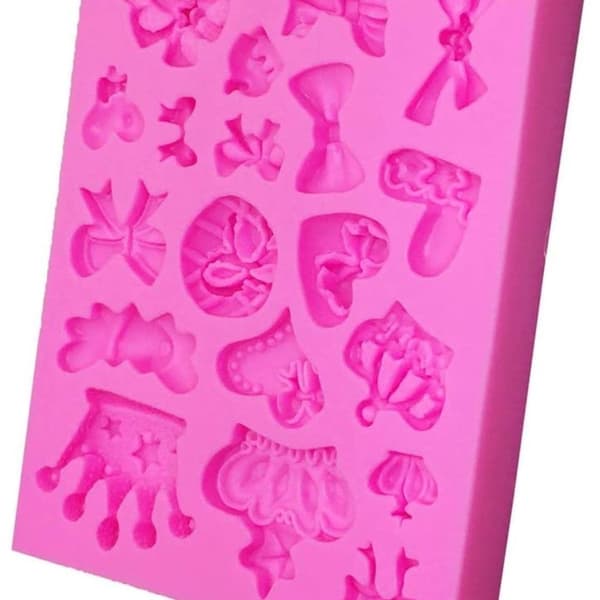 Cartoon Crown Bow Tie Cupcake Jelly Candy Silikonform