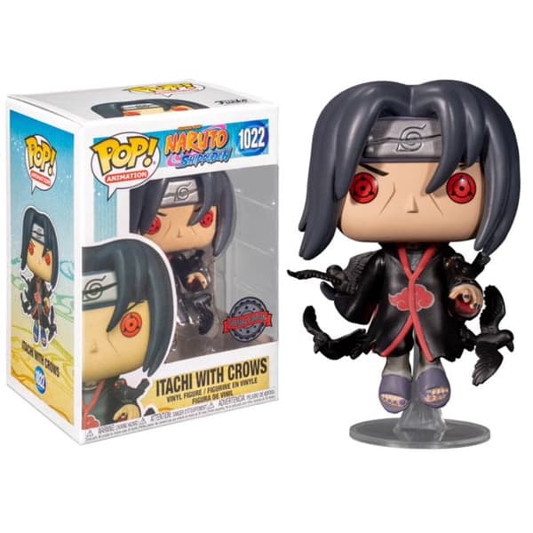 Pop Animation Naruto: Itachi med Kråkor #1022 Vinylfigur med Popskydd