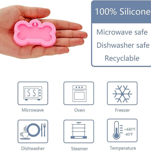 Del av hundebenformet silikonform, silikon hundeben