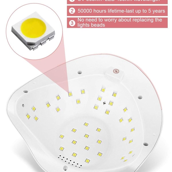 120W UV LED neglelampe, hurtigere negletørrer LED neglelys til alle KLB