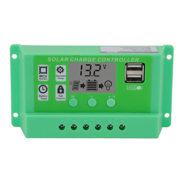 Grønn PWM solcellelader, stor LCD-skjerm KLB
