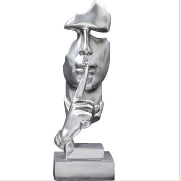 Stillhet er gull Abstrakt Resin Figur (Sølv)
