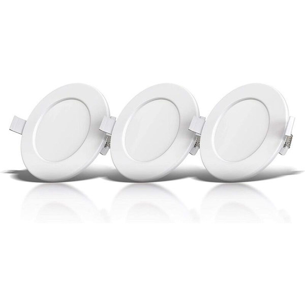 Sett med 3 spesielle innfelte spotlights for bad IP44, sprutsikker, ultra-flat
