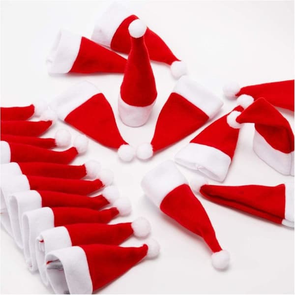 Mini julhattar, julbestickshållare, mini julhattar för