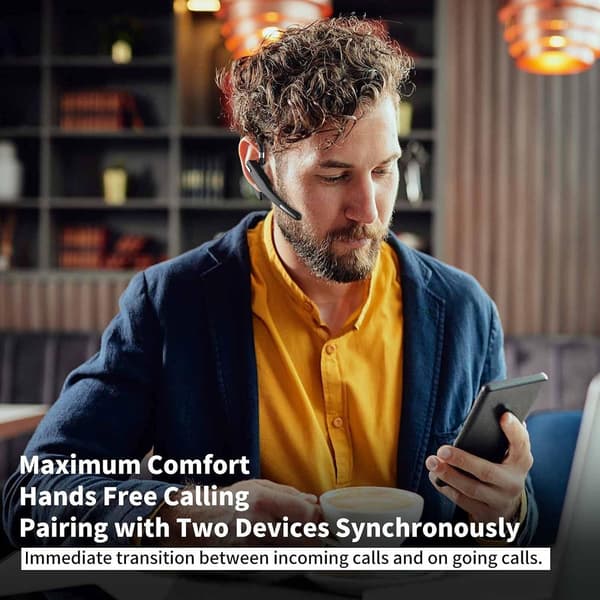 Bluetooth-hovedtelefoner til mobiltelefoner, Bluetooth-headset med mikrofon KLB