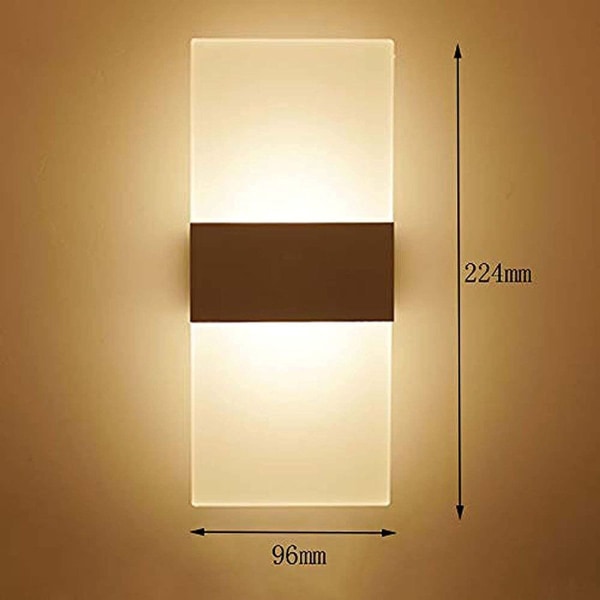 Battery-operated indoor wall light with switch, battery-operated wall lamp LED lamp USB KLB