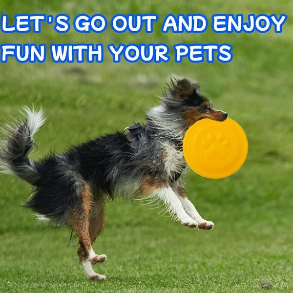 Flygande frisbee för hund, aerodynamisk frisbee för hundar, gul KLB