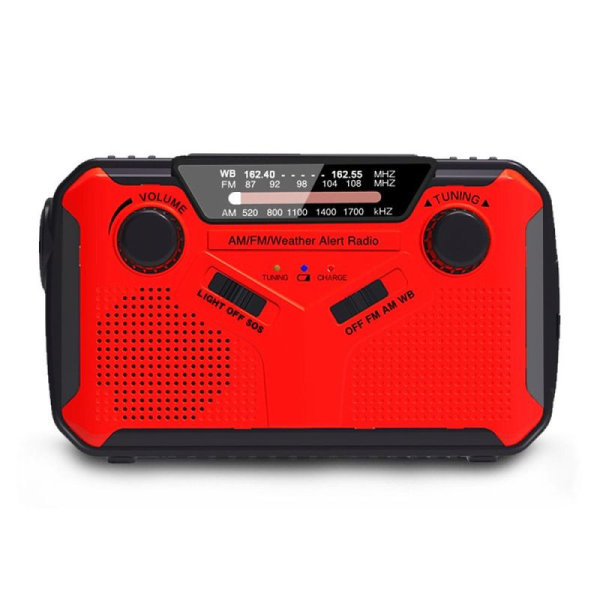 Solar Radio, AM/ FM Portable Crank Radio, Dynamo Emergency Radio with 4000 mAh