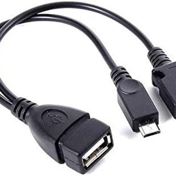 USB-portadapter, OTG-kabel og Power HOST-drevet nettbrett-PC 2-pakning