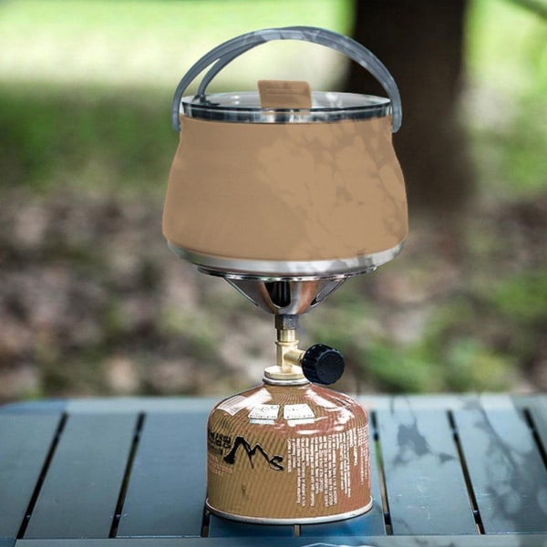Vikbar vattenkokare i silikon, bärbar kaffekokare, minikokare för kokande vatten
