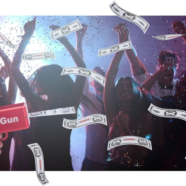 VAROR + Prylar Super Money Gun Toy Money Gun Party Revolver Shoots