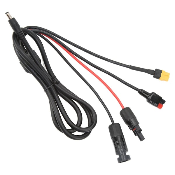 til 4 solpanel han til DC 5,5 x 2,1 mm adapterforlængerledning KLB