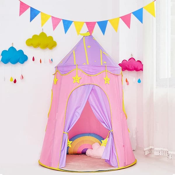 Barnens tält Tipi, 150 cm högt, inomhus & utomhus, med vimplar KLB