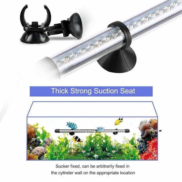 LED-akvariebelysning, lyslampe, akvarielys IP68 vandtæt KLB