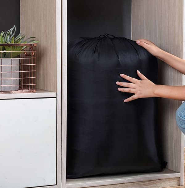 Stor nylonpåse med dragsko - Svart 43\"x55\"