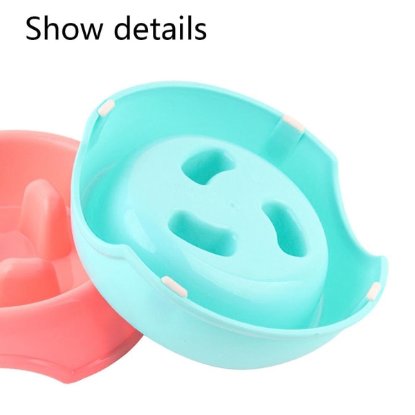 Kattefoder Skål Anti-Choking Langsom Mad Skål Pink L KLB
