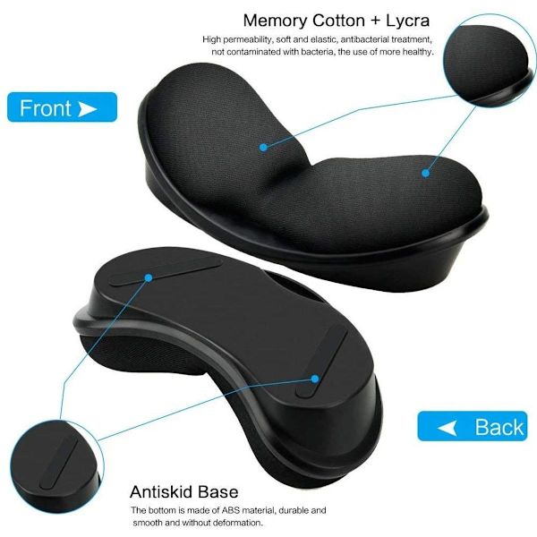 Musehåndledsstøtte Memory Foam Tastatur Håndledsstøtte Grå
