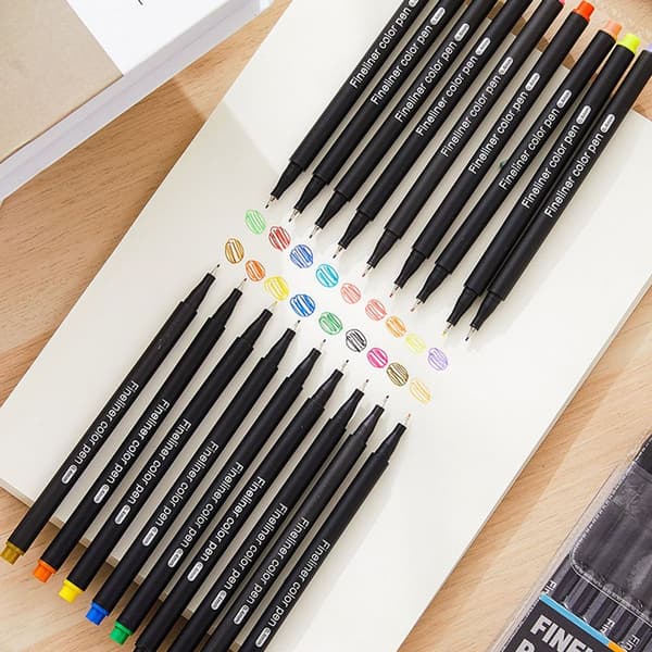 Journal Planner Penne Farvede Penne Fin Spids Fin Spids Stil 1