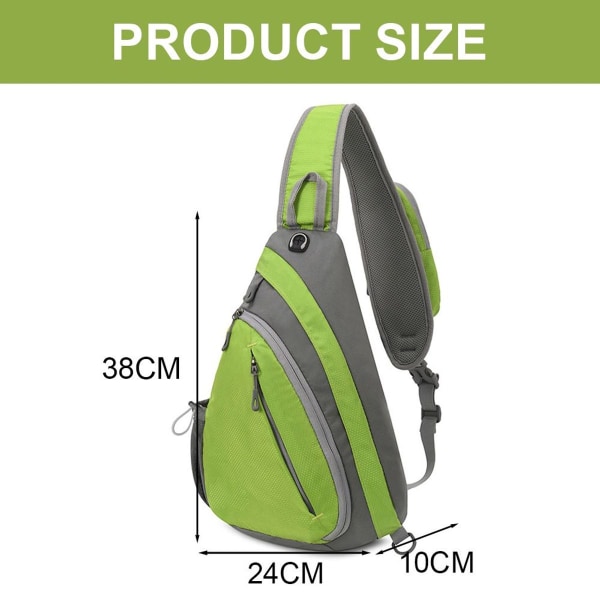 Slyngetaske til mænd og kvinder: Lille slynge rygsæk - mini skulder grøn
