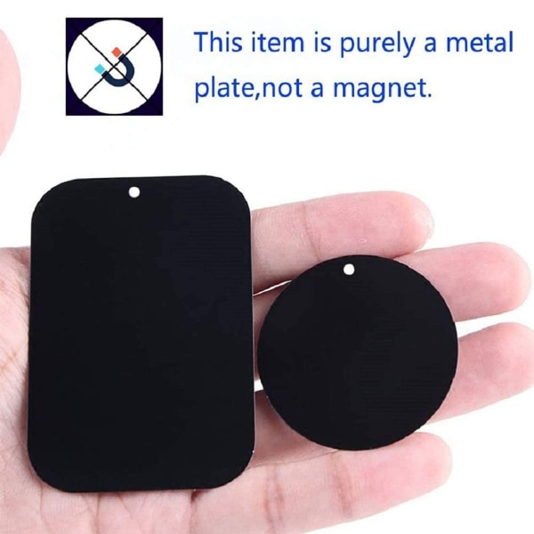 3M selvklæbende metalplade, 4 stk metalplader selvklæbende sæt til magnet