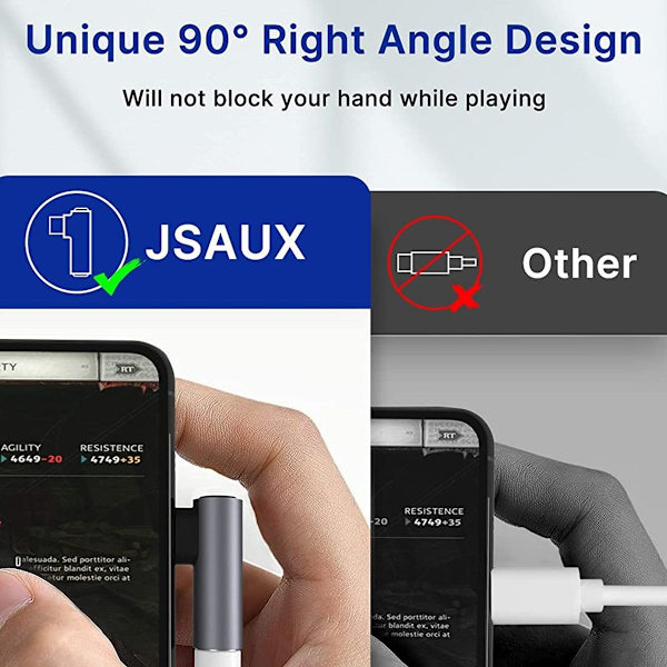 2-pack USB C till 3,5 mm ljudhörlursadapter Typ C till grå