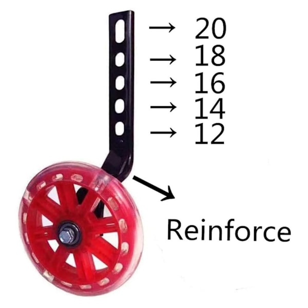 ZSFLZS Treningshjul for barnesykkel, stabilisatorhjul for 12 14 16 18 20 tommer