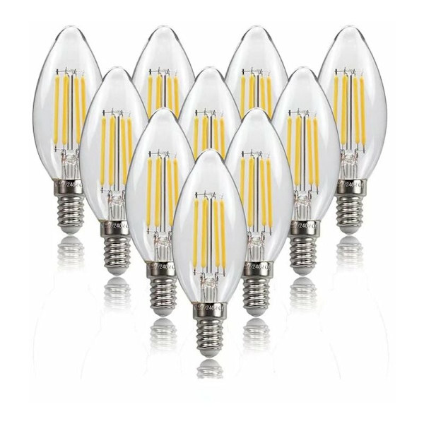 10-pack C35 LED-glödlampor 220V/240V 4W Edison (C35 E14) KLB