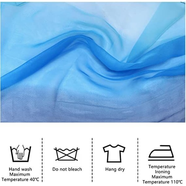 Mjuk gradientfärg damscarf 175*75cm -(blå)- Lätt damscarf,mjuk lättviktsscarf Sjal Mode Elegant damscarf Present