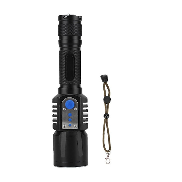 USB-laddningsbar utomhus LED-ficklampa, hög ljusstyrka ficklampa KLB