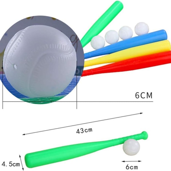 Barnebaseballballtre, plastballtre og ballsett, kombinasjon KLB