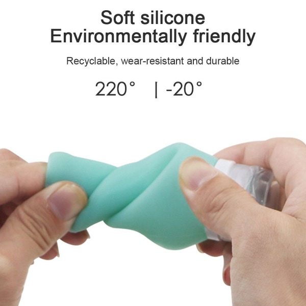 4-delers Silikon Subfill Set Portable Travel Set Soft Green KLB