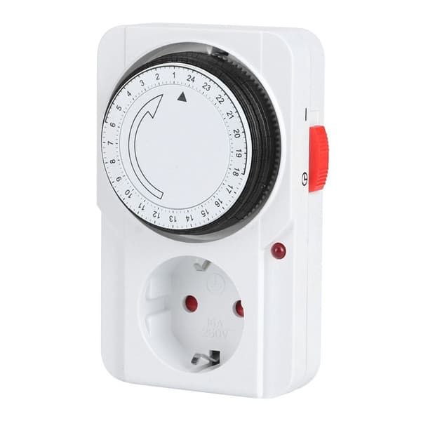 Timeruttag, mekanisk 24-timmars plug-in uttagstimer KLB