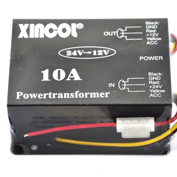 DC/DC jännitteen alennin 24V - 12V 10A muuntaja jännitteen muuntaja 24V KLB