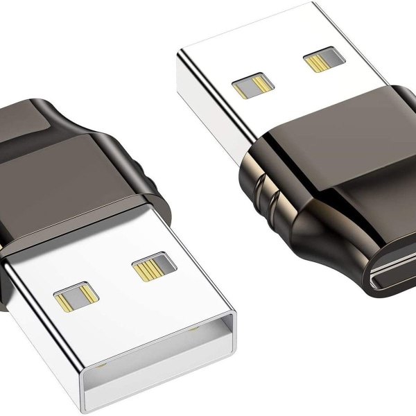 USB C hunn til USB hannadapter (pakke med 2) Type C til USB A
