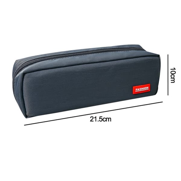 Saphírblå Split Wide Mouth Foldbar Blyantveske med Skuff