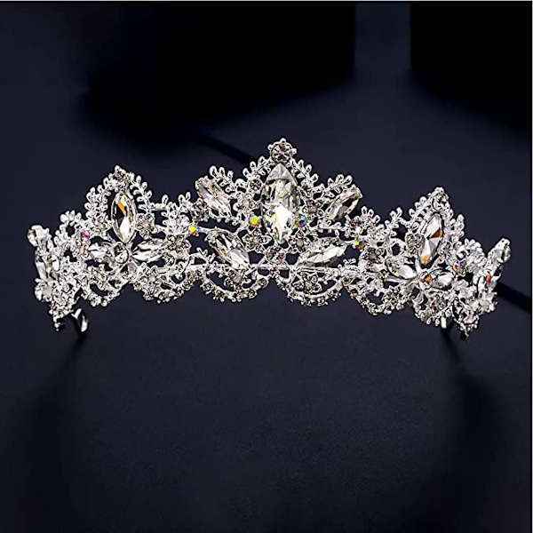 Prinsesse Krystal Dronning Krone(Sølv),Rhinestone Prinsesse Hår Ornament Kvinder Hovedbånd Pige Fest Rolle Spil Fødselsdag Bryllup Gave