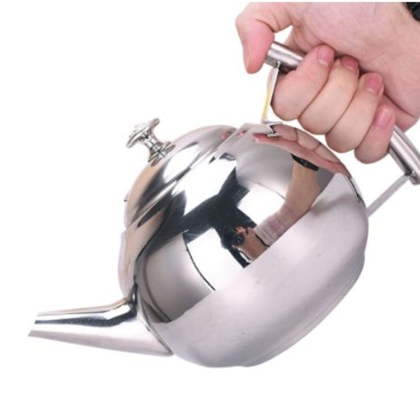 Stainless steel teapot with removable infusion set, safety teapot for