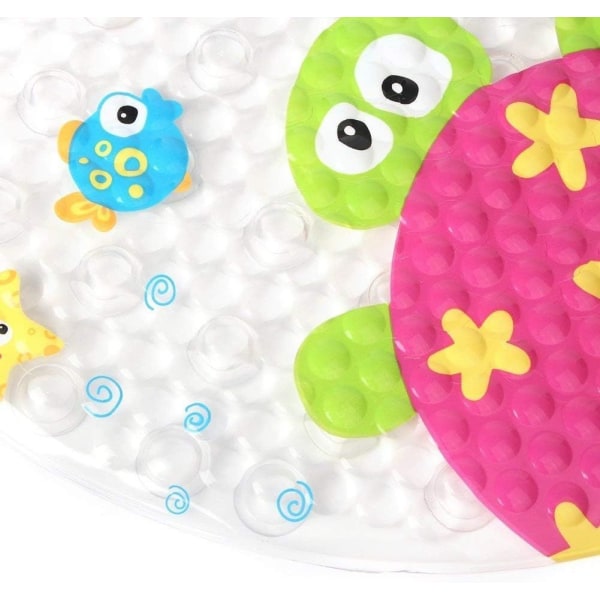 The Pebbles Top-Spring sklisikker PVC-badematte for barn, plast, flerfarget