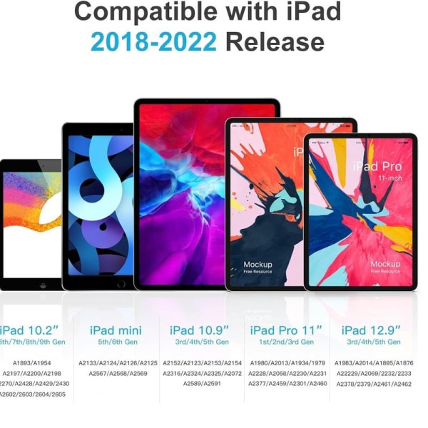 Stylus - kompatibel med iPad (2018-2022).