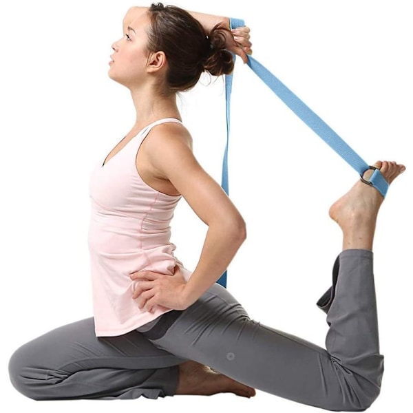 Yogablock set med 2 - blå 2 block + 1 band