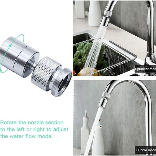 360° roterende messinghane-belufter, 2 tilstande justerbar KLB