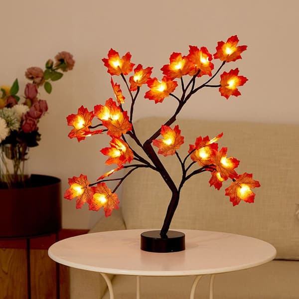 Bonsai-träd LED-ljus skimrande grenar batteri och USB-driven stil 2