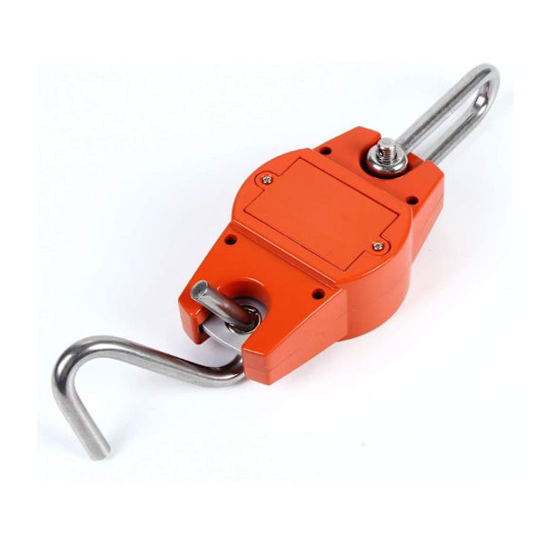 Svart 300 kg hängande våg för gård, jakt, bågskytte, vikt, stor fisk, entrélift med exakt sensor (digital, professionell, lätt fodral)