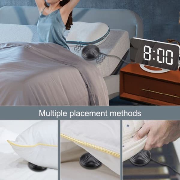 TS-8202 Monitoiminen LED-värähtelypeili USB-herätyskello