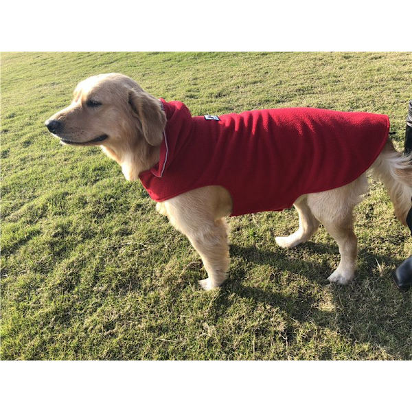 Vinter Hundejakke Fleece Hundejakke til de fleste hunde (rød)