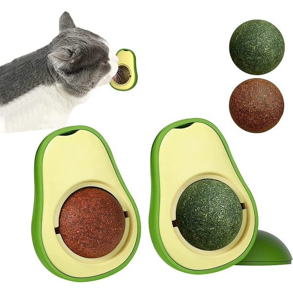 2 kpl kissan lelupallot kissanmintulla, syötäviä kissanminttuleluja kissoille 46*60mm -