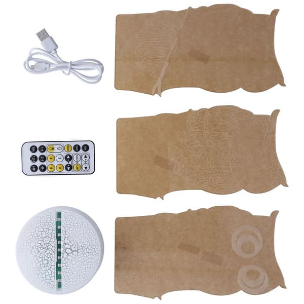 Natlys 3D Multicolor Sød Ugle Mønster LED Touch Nat KLB