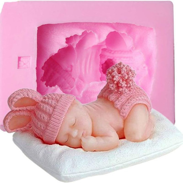 1 st ny design 3D baby silikonform baby klädd